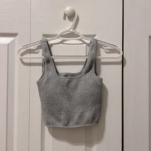 (Forever 21) grey cropped tank top